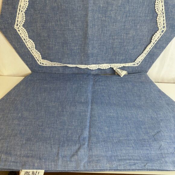 Placemats Set of 4 Lace Trim 100% Cotton Cottage Core Pretty NEW Shabby Chic - Picture 2 of 8